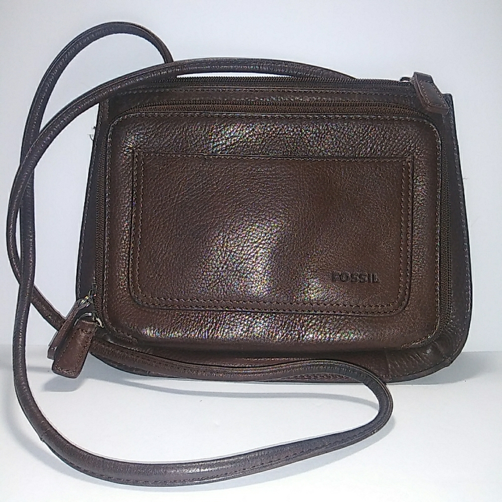Fossil brand genuine leather crossbody bag
